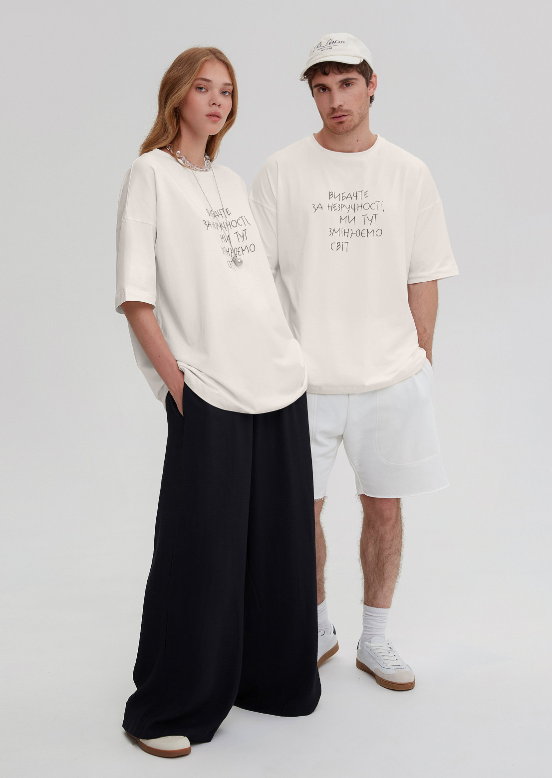 Milky mega oversize unisex T-shirt with print 
